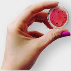 Kırmızı karpuz ahşap broş