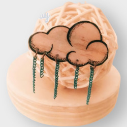 Zincirli ahşap broş