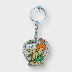 Bambam ve Çakıl Ahşap Anahtarlık