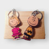 Charlie ve sally brown ahşap anahtarlık