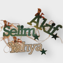 Kişiye Özel Ahşap Kapı İsimliği